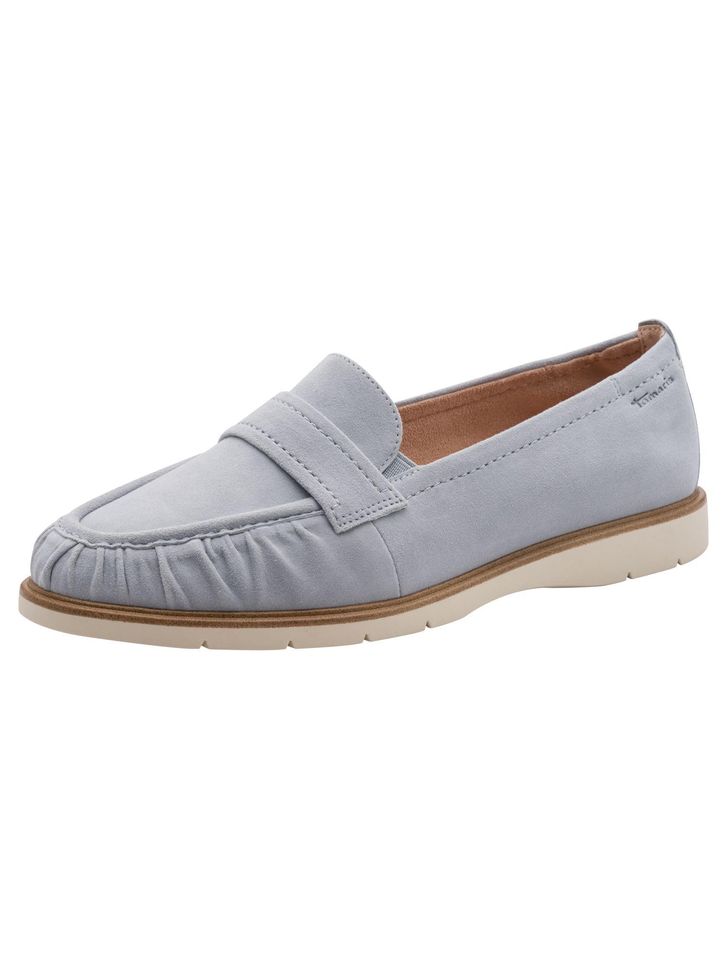 Tamaris Women's loafer flat leather blue 5.5 UK