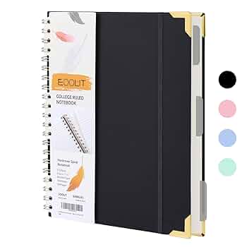 Amazon.com : EOOUT Spiral Notebook 8.5 x 11 Hardcover