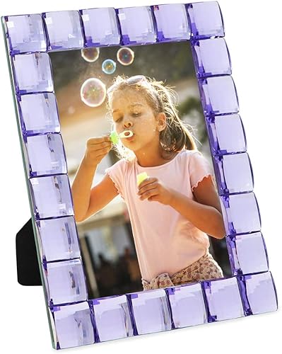 Miniatura 5 de Isaac Jacobs International IJI - Marco de fotos, transparente, Púrpura claro, 4x6