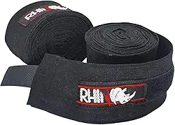 Bandagem Atadura Elástica Muay Thai Boxe Cor Preto - Rhino by Spank