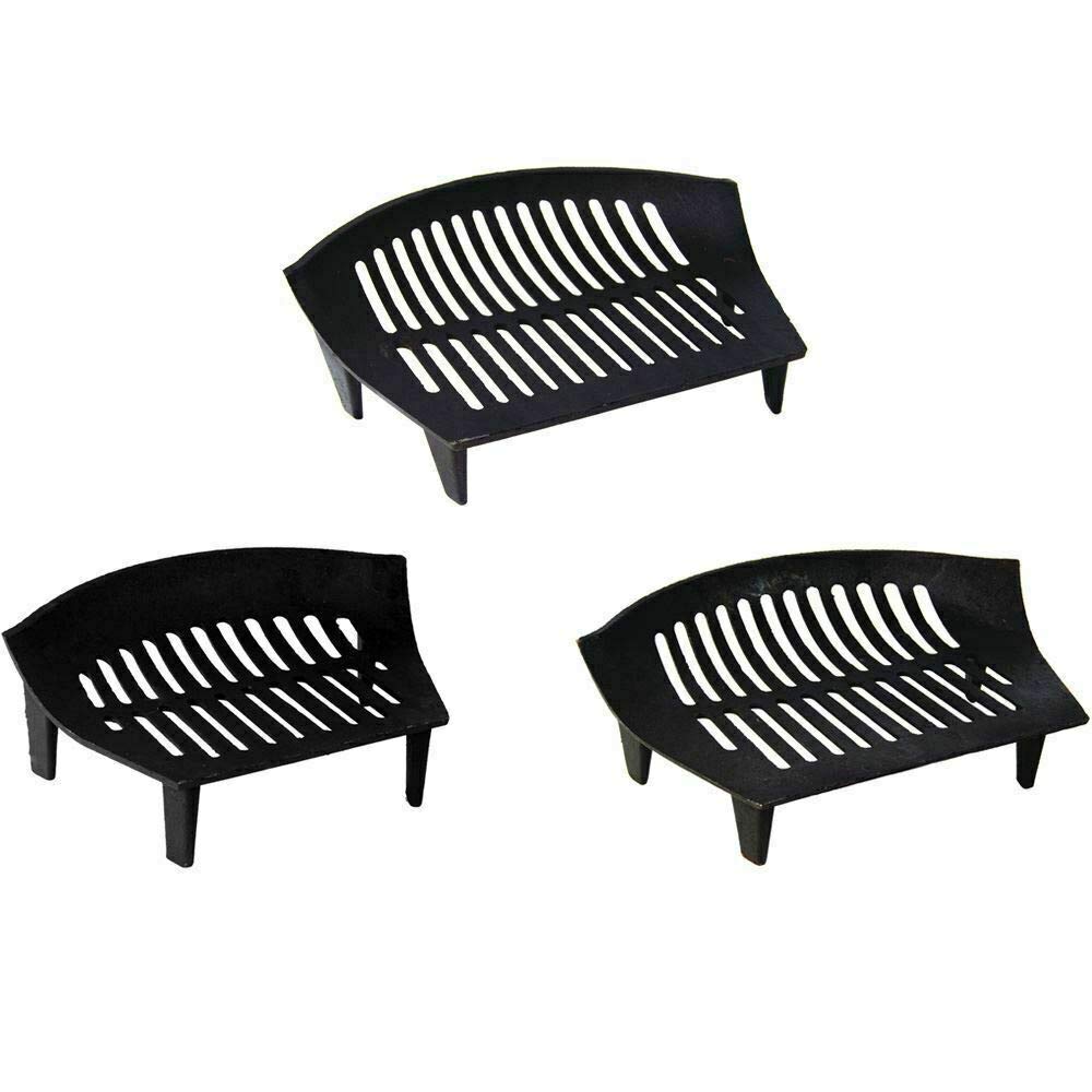 Elex Black/Coal Fire Grate Cast Iron Solid Fuel Fireside Fireplace Fire Grate Heavy Duty Iron Fireside Log Grate (16'')