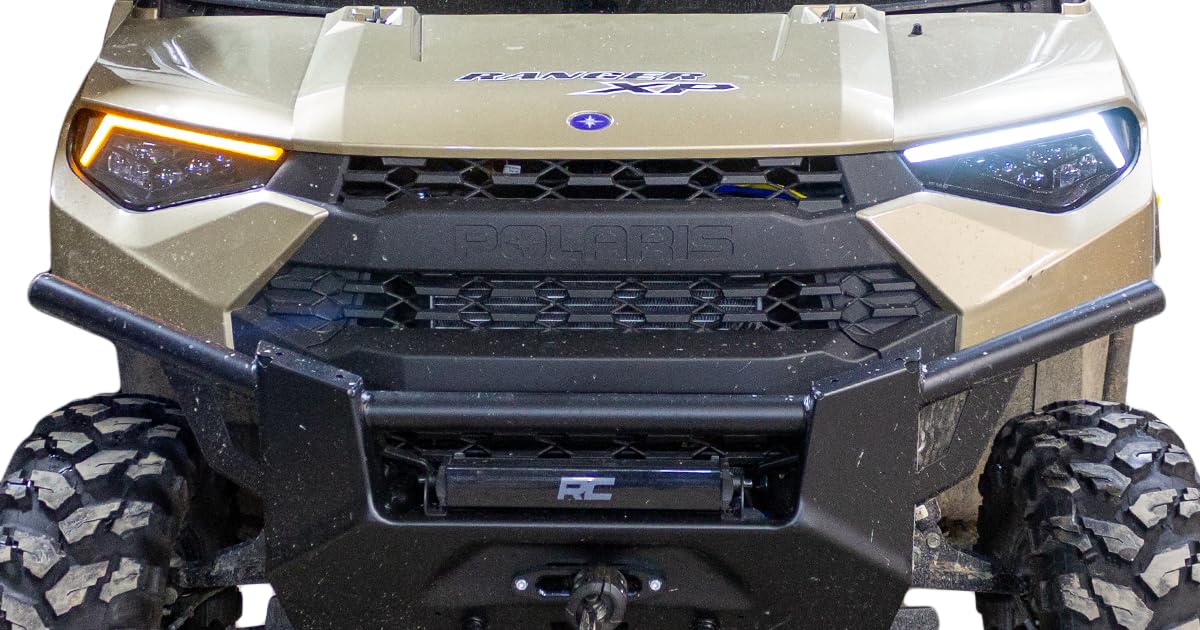 MCSADVENTURES Plug and Play Turn Signal kit for 18-25 Ranger 1000 XP with Replacement Headlights (Lever Switch, with Horn)