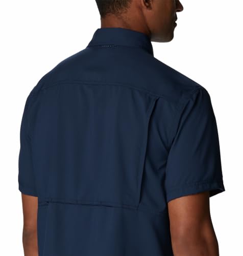 Image of Columbia Men Polyester Loose Omni-Shade Ridge Utility Lite Hiking and Trekking Short Sleeve Shirt