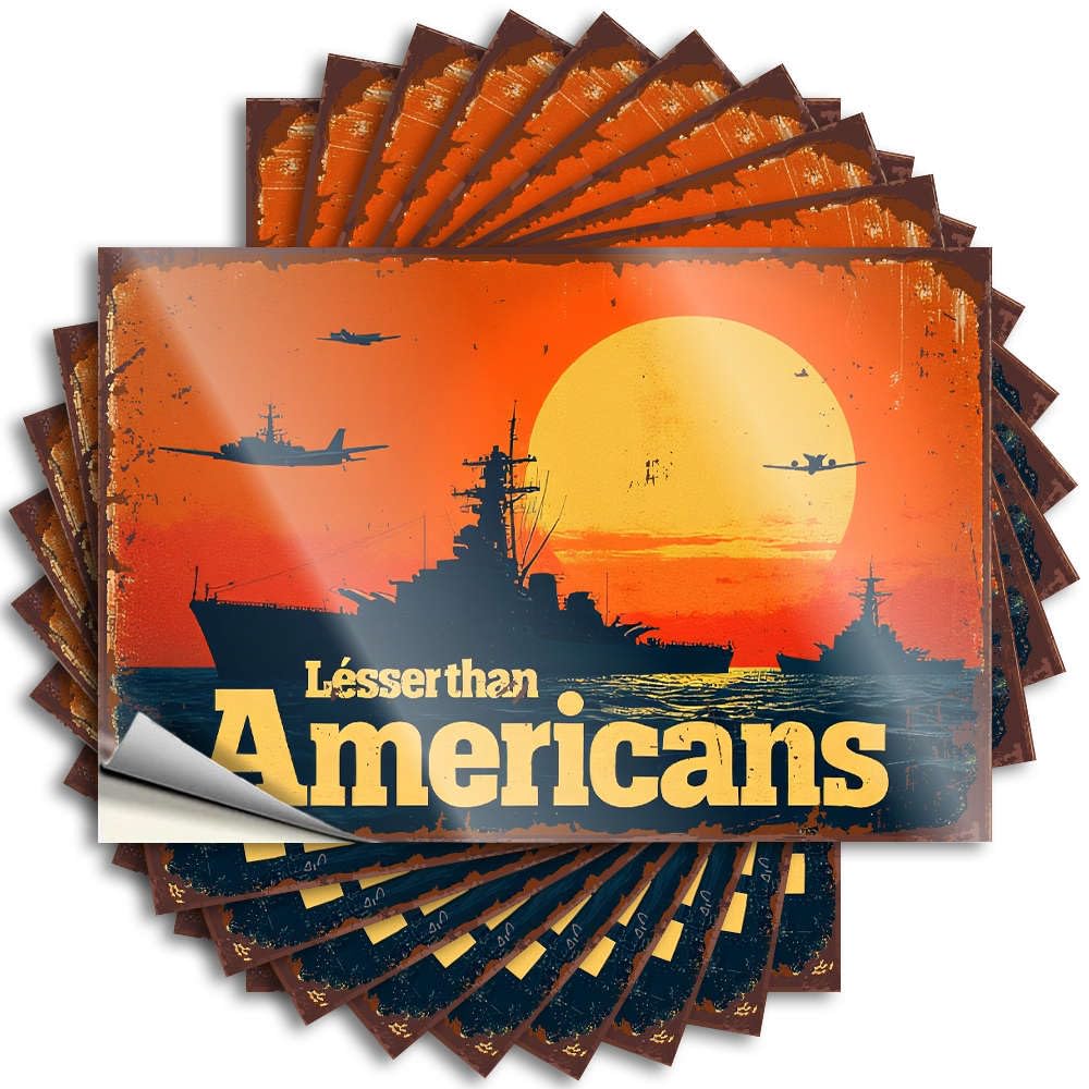 Decals Fall Decor Outdoor Easy Apply | Lesser Than Americans. Custom Case Peel and Stick(8X12CM)