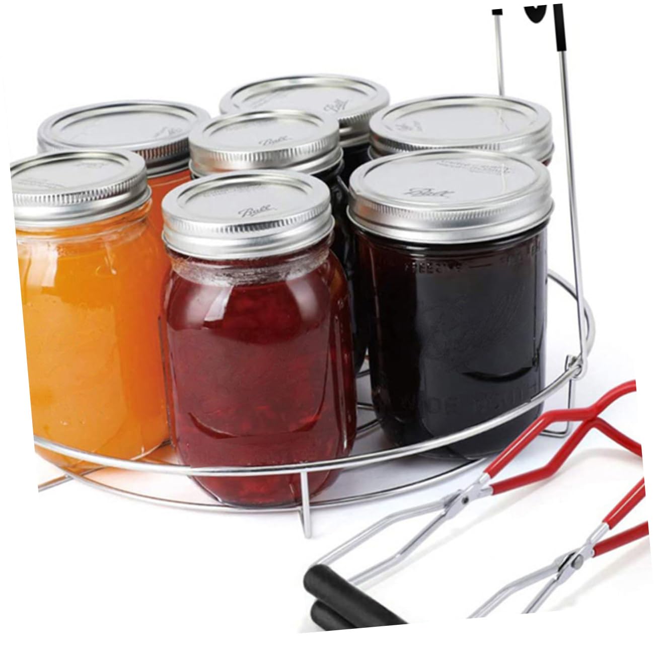 Élévateurs de Conserves Pliables et Réutilisables en Acier Inoxydable 12 Pouces Support Pratique et Cuisson à l'eau Chaude Couleur Aléatoire