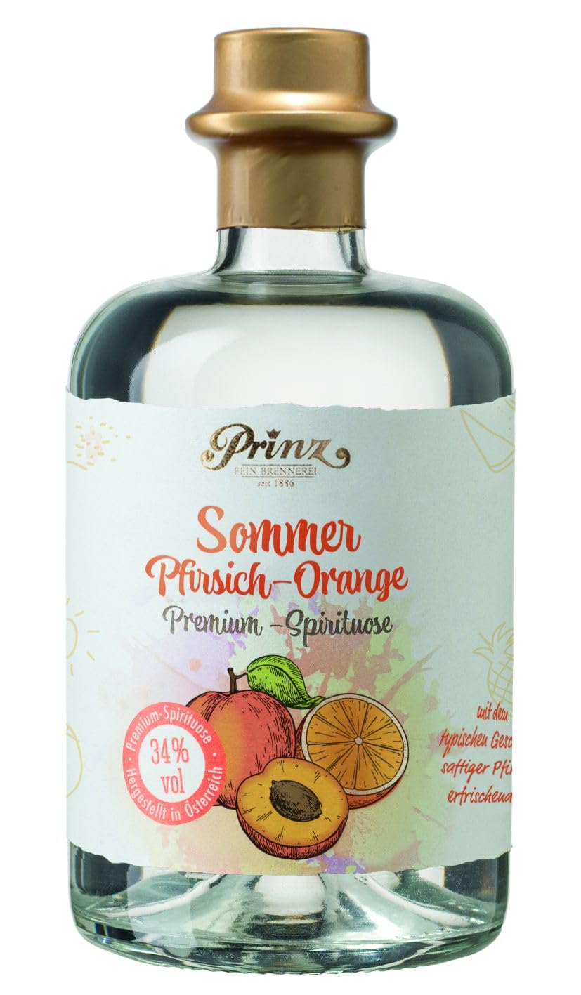 Prinz Sommer Pfirsich-Orange Schnaps 34% 0,5l