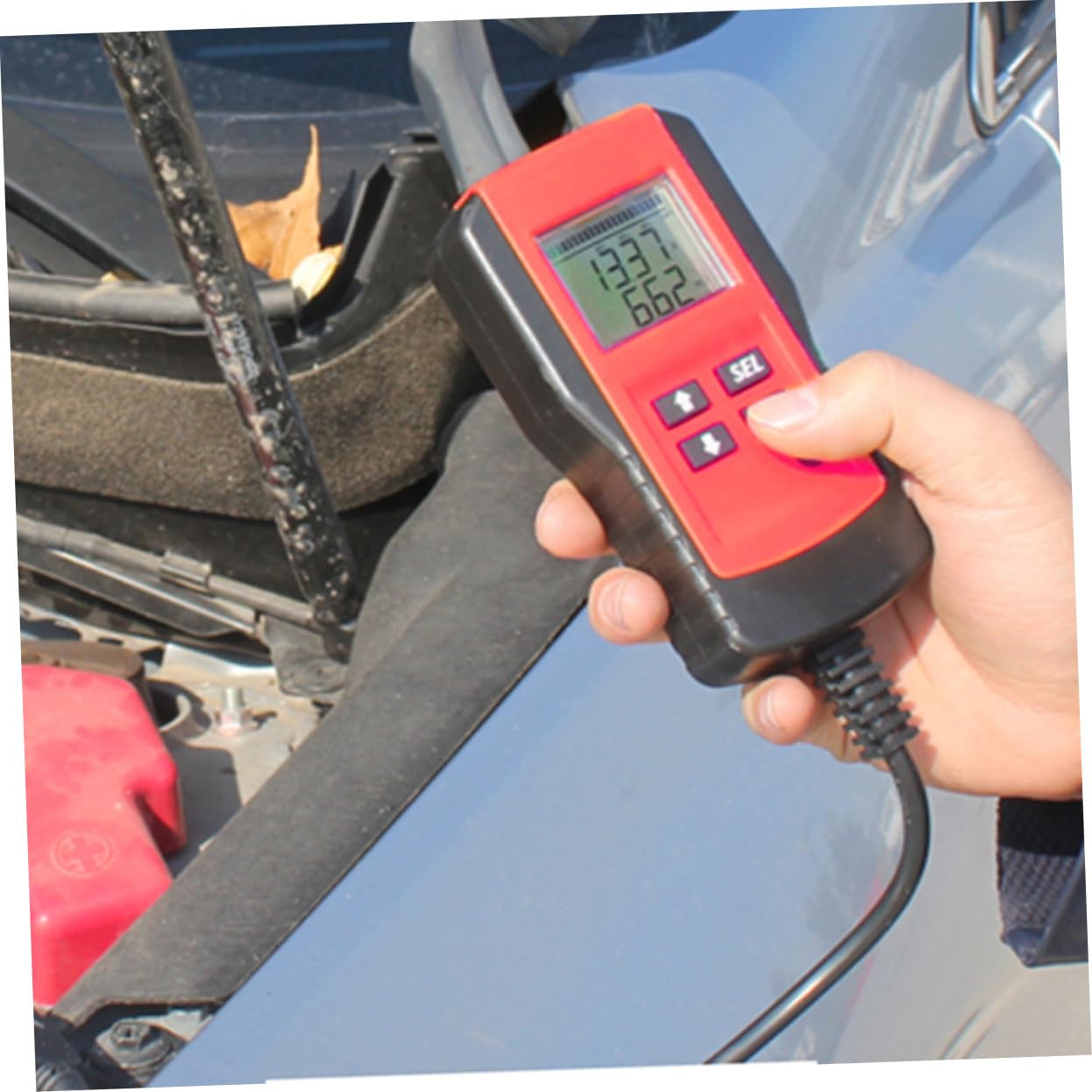 STOBAZA Tester Batteria per Auto 12V Display LCD, Analizzatore Affidabile e Puntuale per Batterie 7~15V, per Auto e Moto