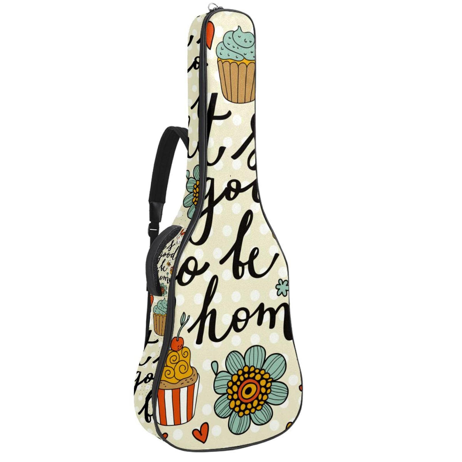 Lnrueg Housse De Transport Pour Guitare Acoustique De 104,1 Cm Avec Sangle De Guitare Réglable