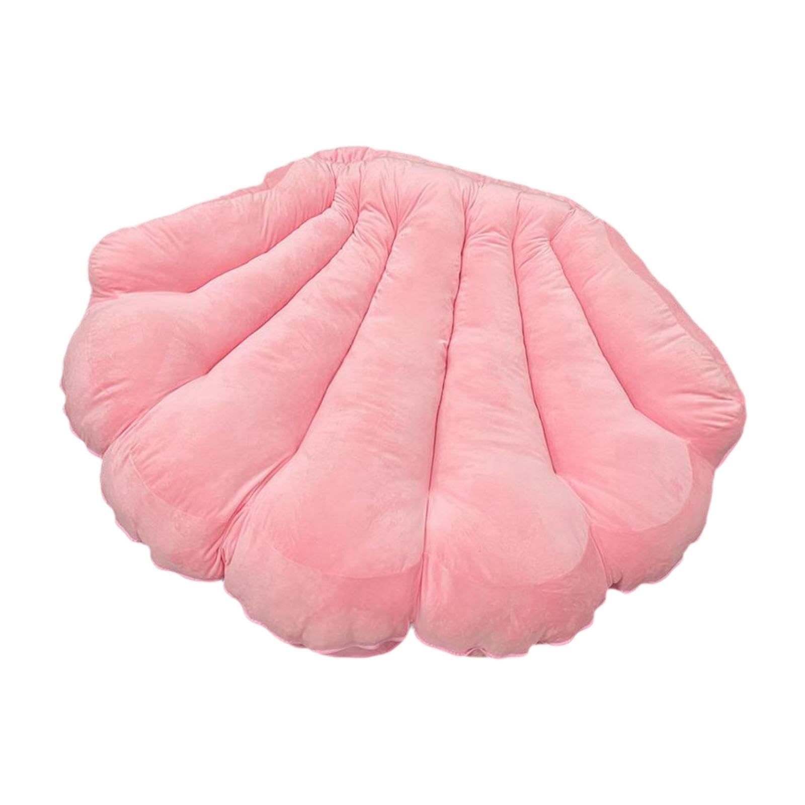 UJEAVETTE Giant Clam Shell Pillow Home Decor Funny Dress up Seashell Decorative Pillow Pink-image-27