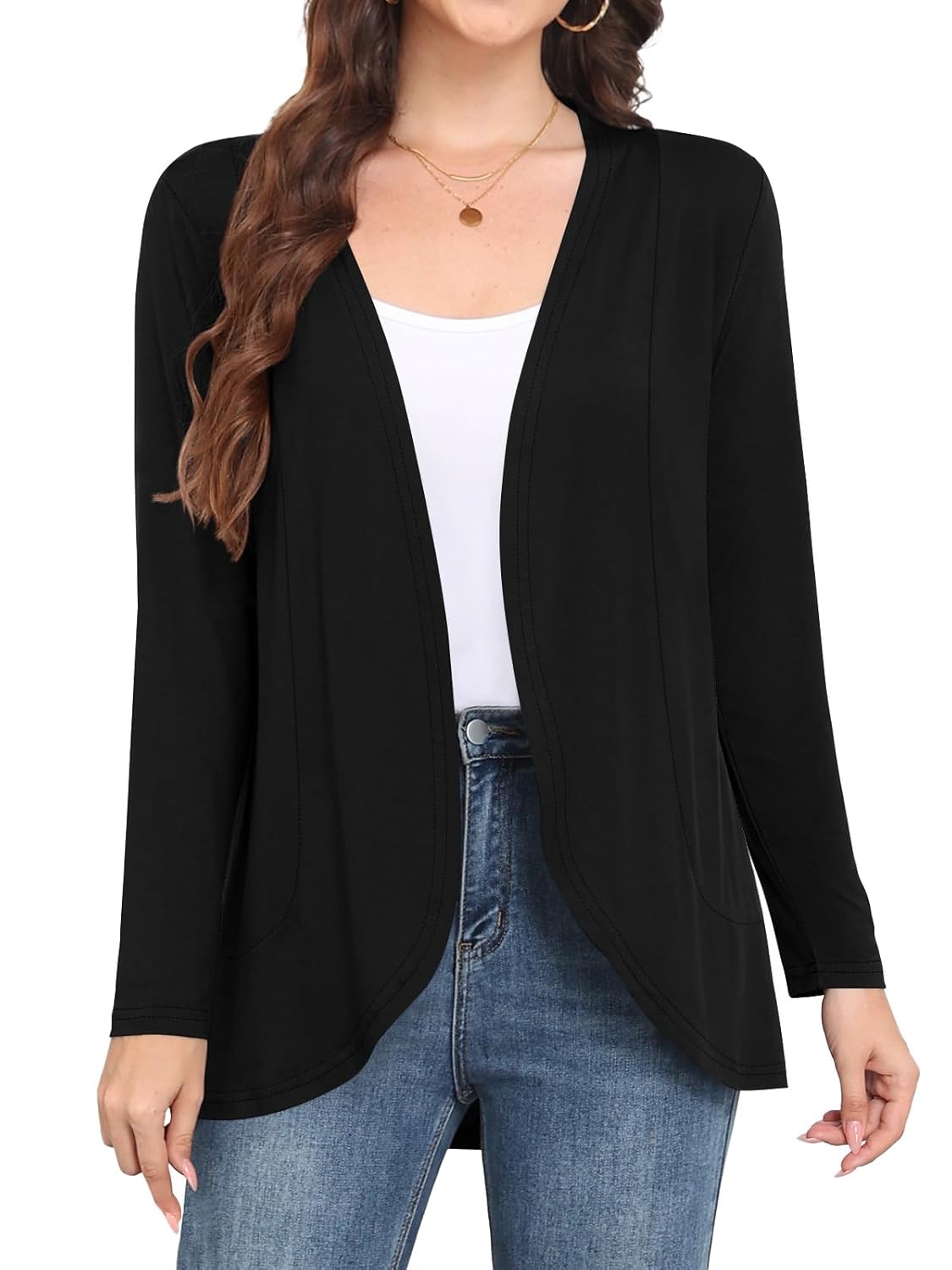 Yincro Womens Long Sleeve Cardigan Lightweight Soft Open Front Casual Cardigans