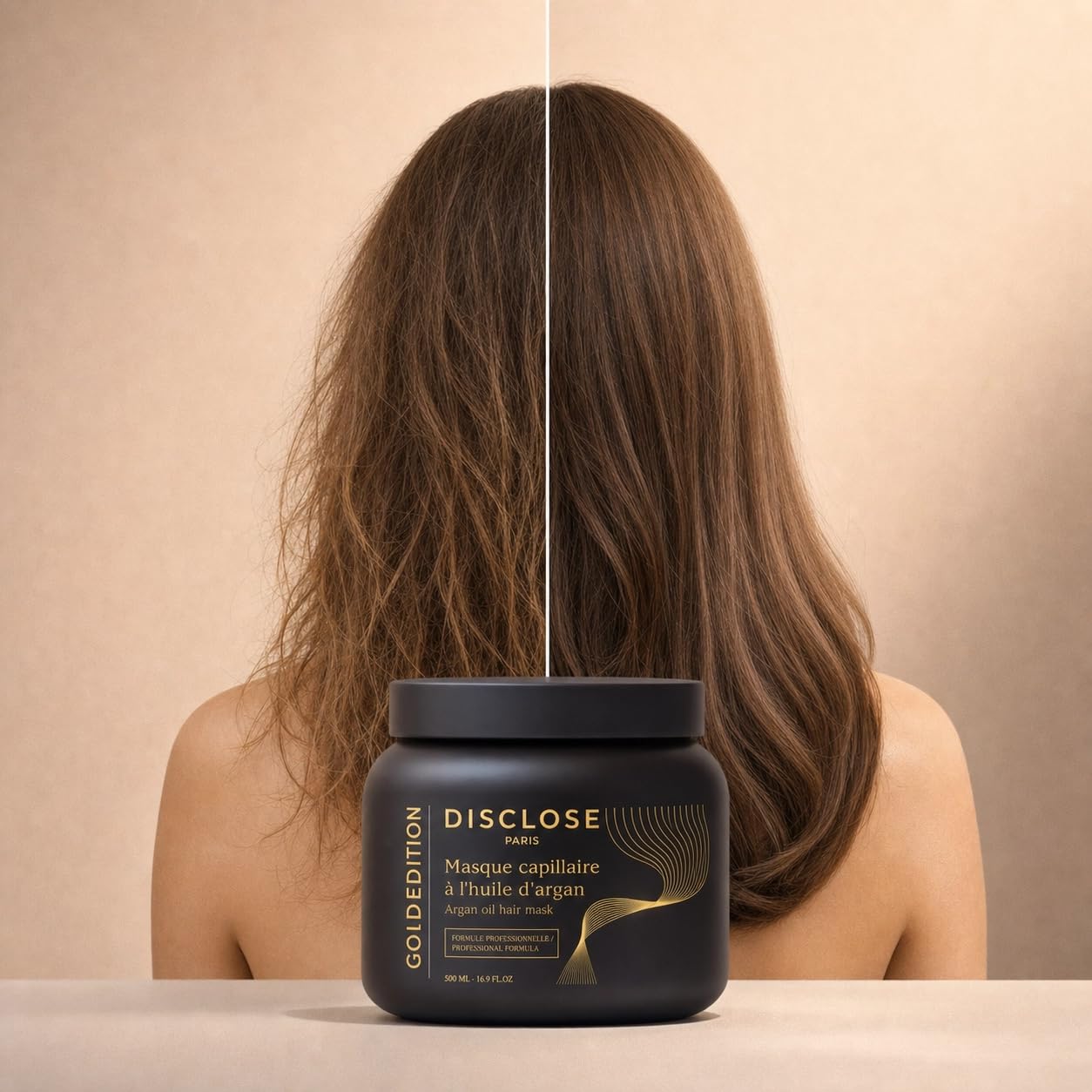 SHAMPOING 500 ML + MASK 500 ml + Krem HYDRACYJNY 400 ML OLEJU ARGAN - BEZ SELS NI PARABENS - PROFESJONALNA FORMULA