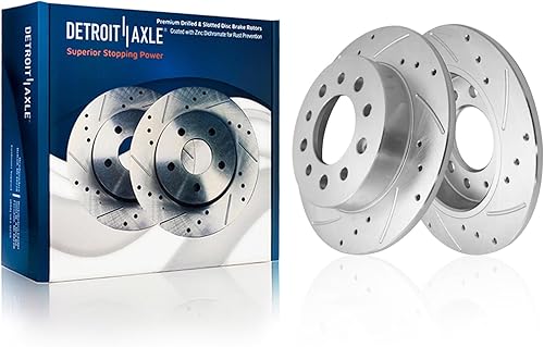 Miniatura 67 de Detroit Axle - Rotores de freno trasero para Mercedes-Benz C300 E350 E300 C350e, rotores de freno de disco perforados y ranurados Reemplazo :
