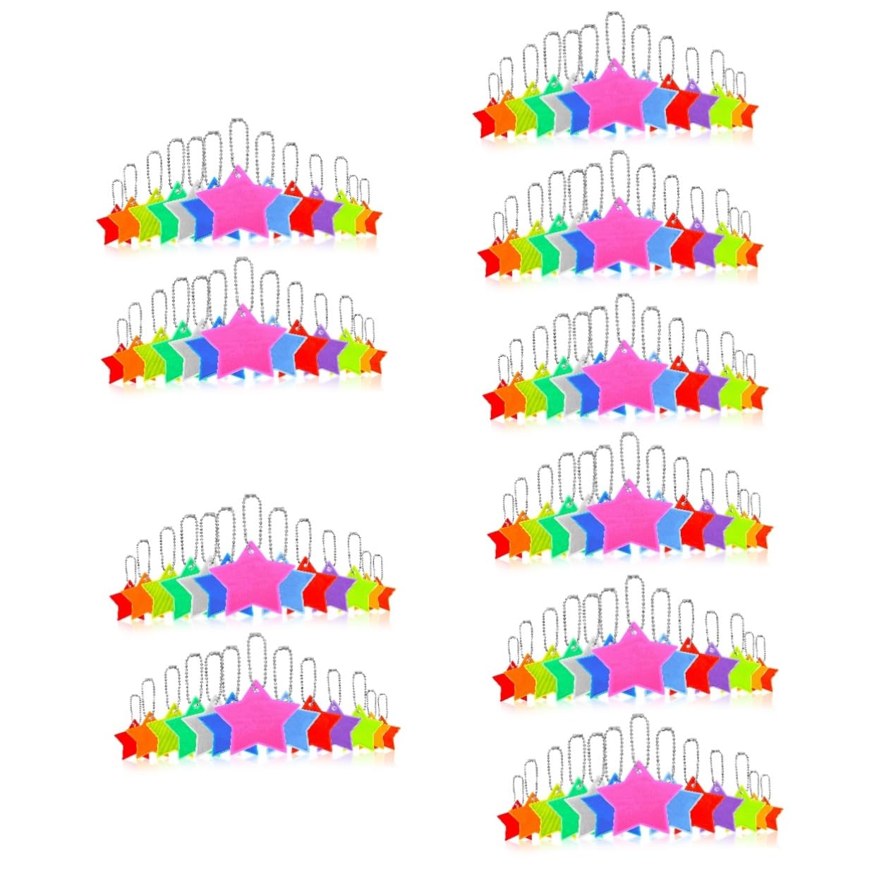 BESPORTBLE Llavero Cadenas Chaleco De Visibilidad Reflexivo Pendientes Estrella Pendientes De Estrella Accesorios Reflectantes Engranajes Reflectantes De Seguridad