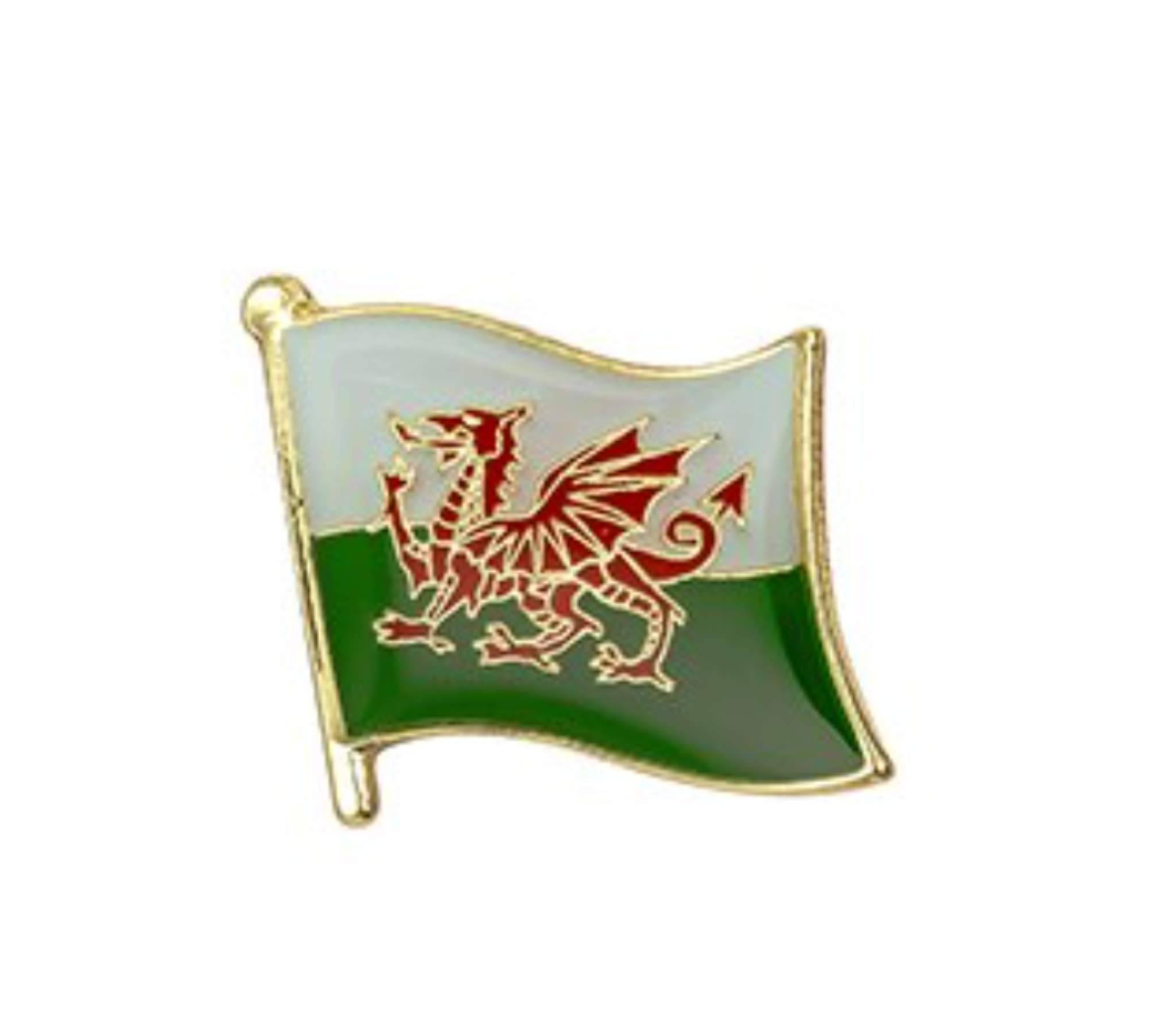 CrownOfRibbonsWales Welsh Flag, Enamel Pin, Dragon Brooch, Land of our Fathers Cymru