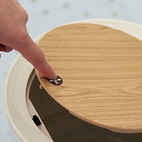 Miniatura 4 de ZELKON Trash Can Bedroom One-Press Top Trash Can with Lid Waste Basket Modern Garbage Cans for Kitchen Bathroom Bedroom 7L