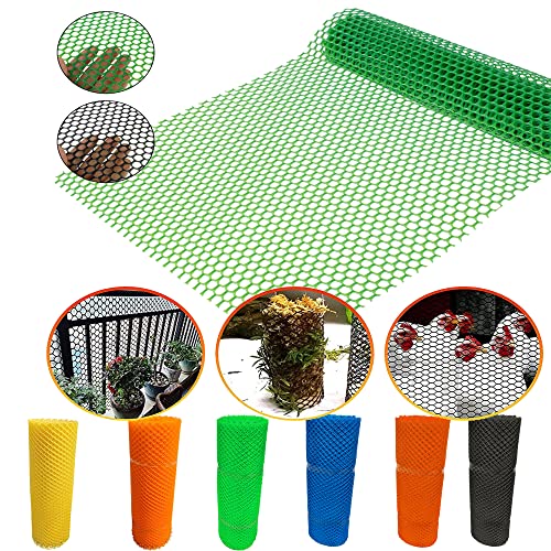 Image of SAI Balaji 6.6 Feet Height X 15 Feet Length UV Stabilized PVC Tree Guard Net Fencing Fencing Mesh Anti Bird Net Green Color SBO83