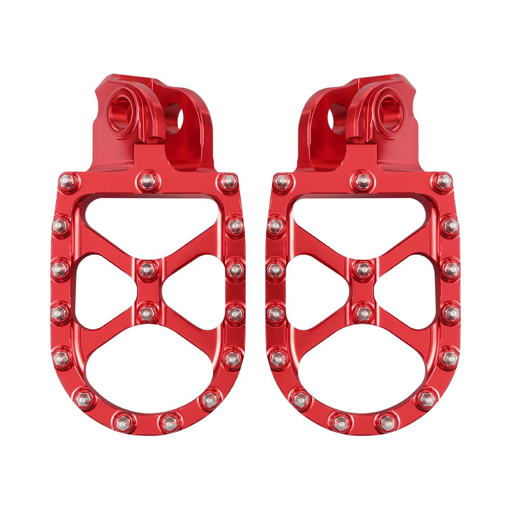 NICECNC Rojo Estriberas Anchas Forjadas Compatible with 690ENDURO R,Compatible with Beta RR 4T 350 390 400 430 450 480 498 520 525,RR 2T 125,RR 2T 250-300,X Trainer 250/300,See Fitment