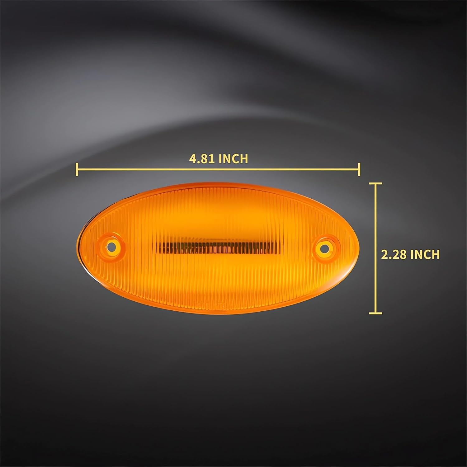 KOMAS 5Pcs Cab Marker Roof Light Amber Lens Amber Light Top Lights Assembly Compatible with International ProStar/LoneStar 5900 7300-7600/8600/9200/9400/9800 International Series Truck