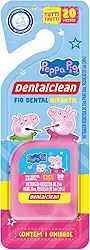 Dentalclean Fio Dental Infantil Peppa Pig 20m - Sabor Tutti-Frutti, Rosa