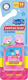 Dentalclean Fio Dental Infantil Peppa Pig 20m - Sabor Tutti-Frutti, Rosa