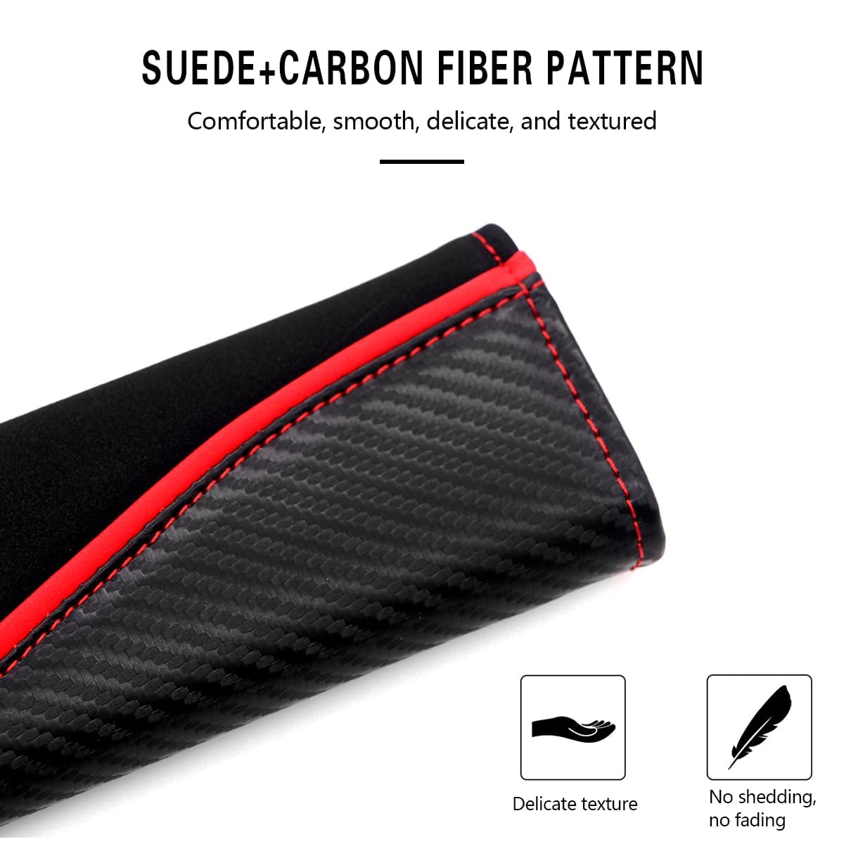 2 Piezas Almohadilla Cinturón Seguridad para Skoda Kamiq NW4 I 2019-2024, Protector Hombro Funda Cuero Cubierta Cinturón Accesorios Interior Coche