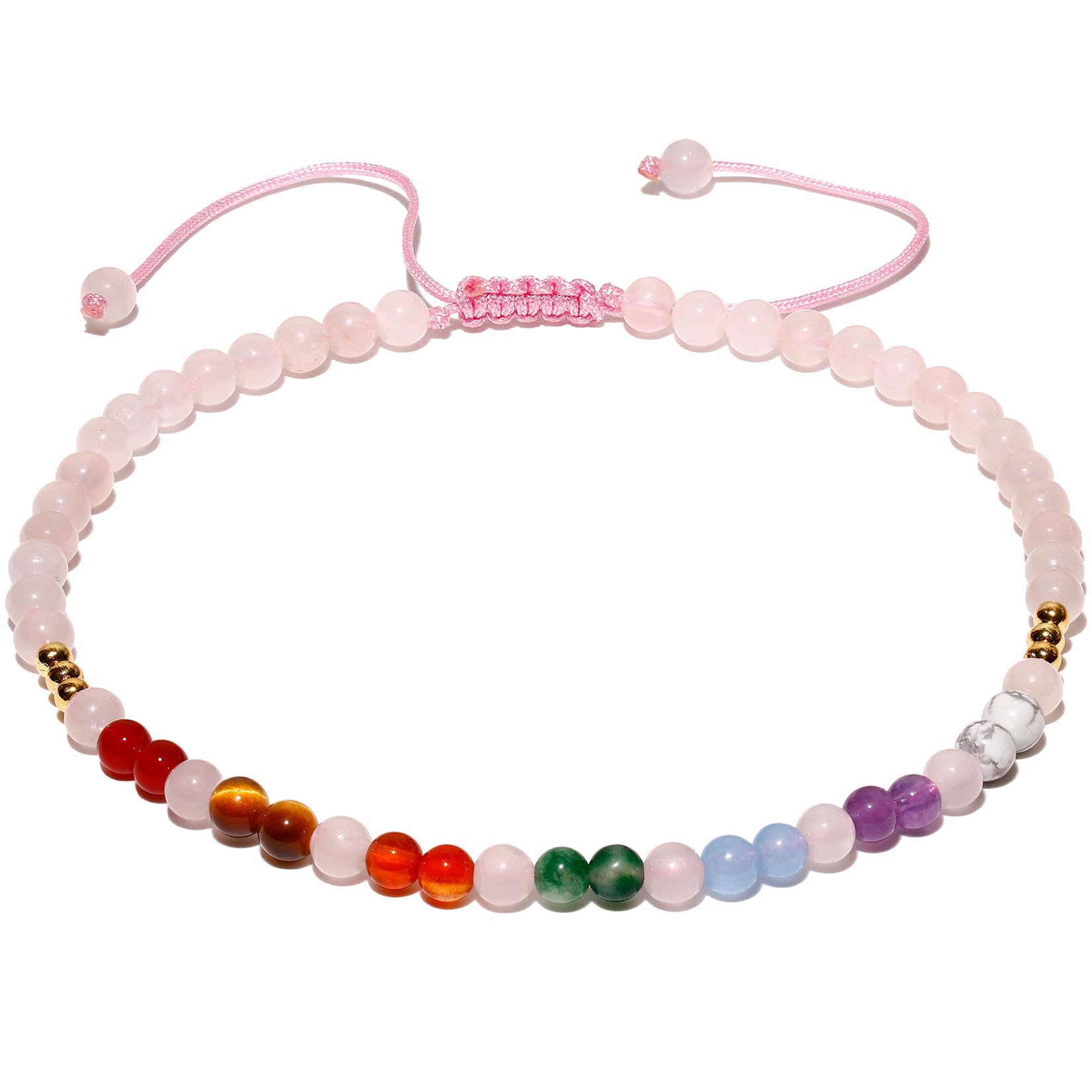 Reiki 7 Chakra Meditazione della Caviglia in Perline Yoga Braccialetti alla Caviglia Colorati per Donne bilanciano Gioielli a Piede Spiaggia Regolabili
