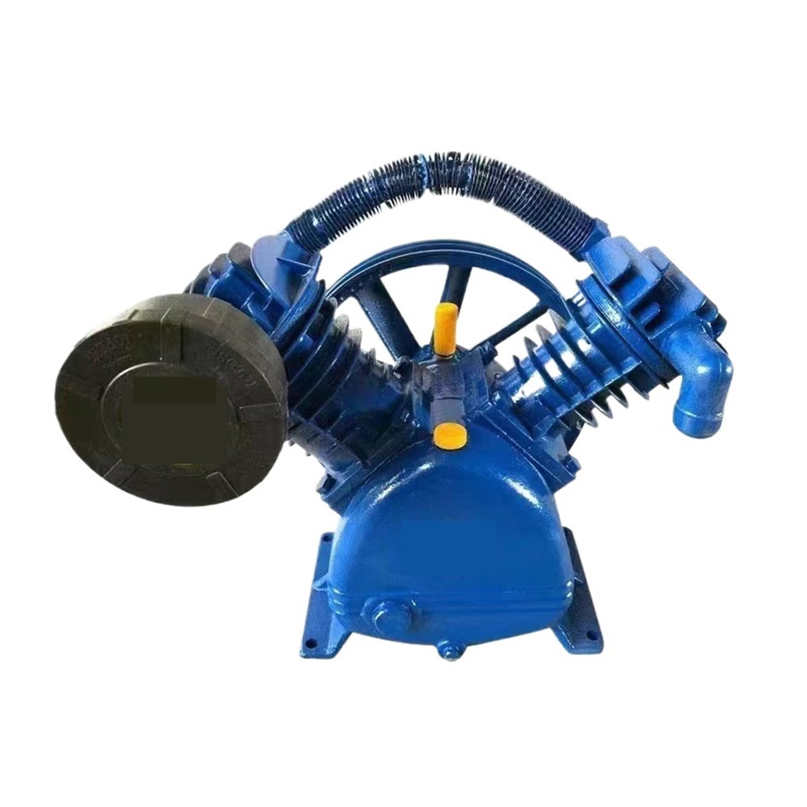 Cylinder Air Compressor Pump Head V Type Twin Cylinder Double Stage and Flywheel for Machine