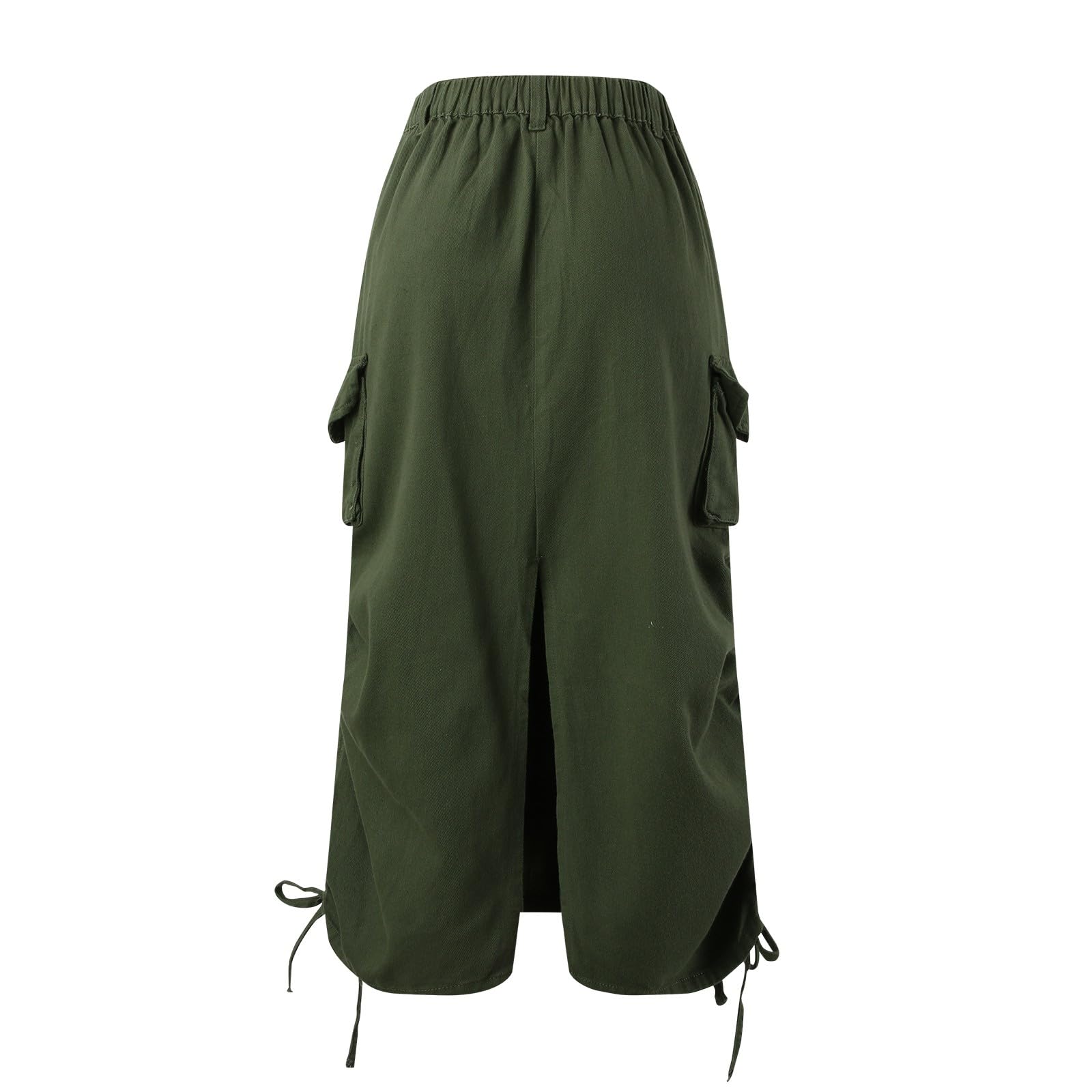 Mini Gonna Donna - Gonne Cargo per Donna Gonna Lunga A Vita Alta Gonna in Denim Midi con Coulisse Regolabile Tinta Unita Cerchio per Gonna