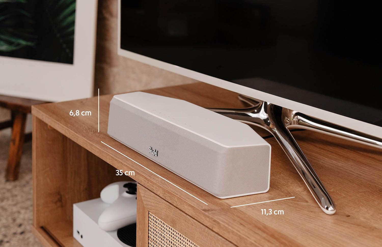 Teufel CINEBAR ONE Soundbar mit Bluetooth, HDMI ARC CEC, AUX, Integrierte USB-Soundkarte, Bassreflex für mitreißenden Sound bei Filmton, Musik und Games (Schwarz)