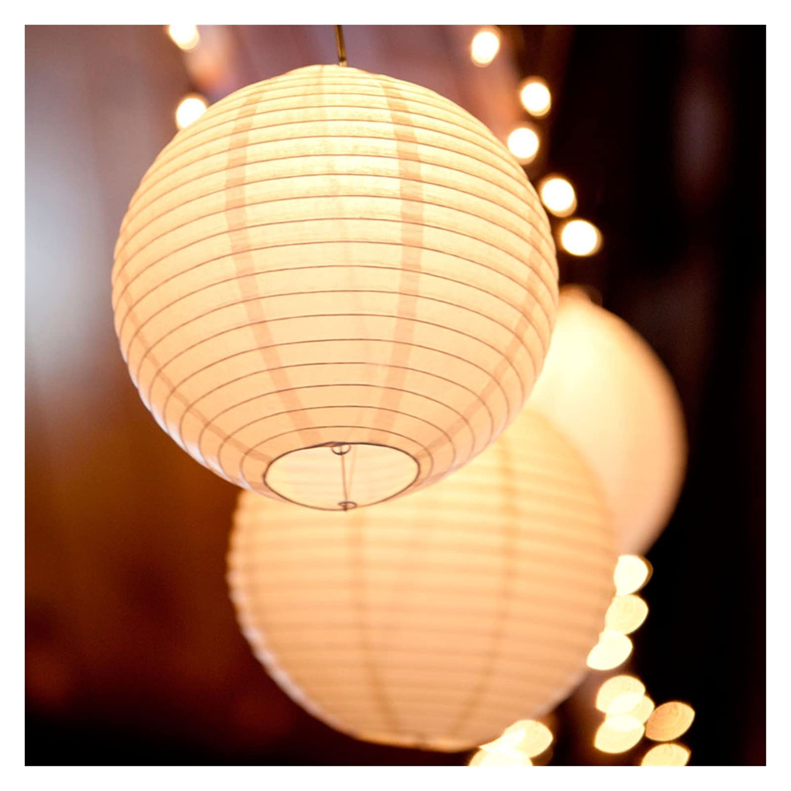 Laternenfest 10pcs / Lot 6-16inch Weiße chinesische Papierlaterne Lichter bunt LED Papier-Ball-Lampion Festival Hochzeits-Party-Dekoration (Color : Purple, Size : 16inch)