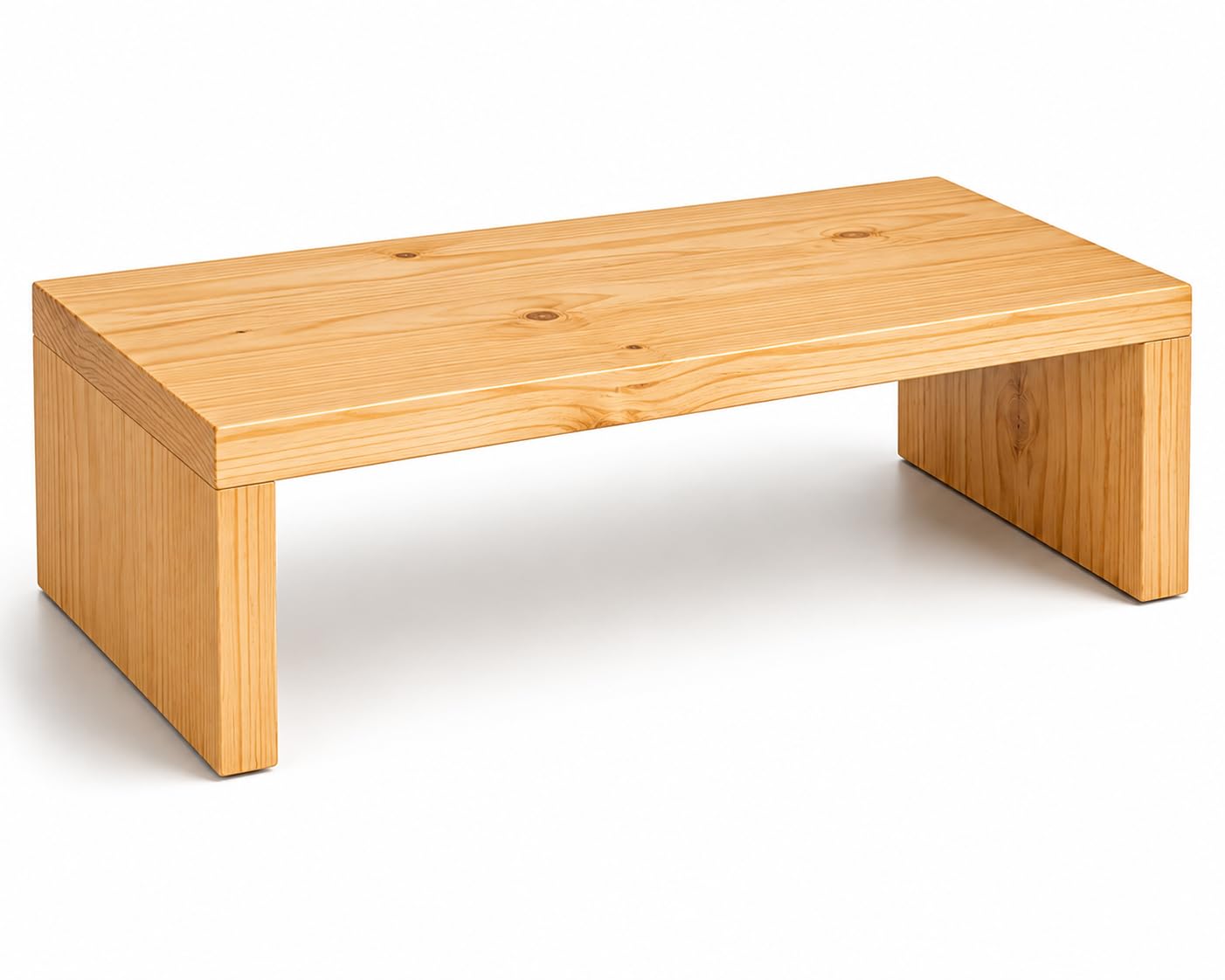 Pine Wood Monitor Stand Riser for Desk, Natural Wood Finish | Ergonomic Design, Desktop Organiser, Storage Space Below, Home Office Use, Sturdy Construction-image-45