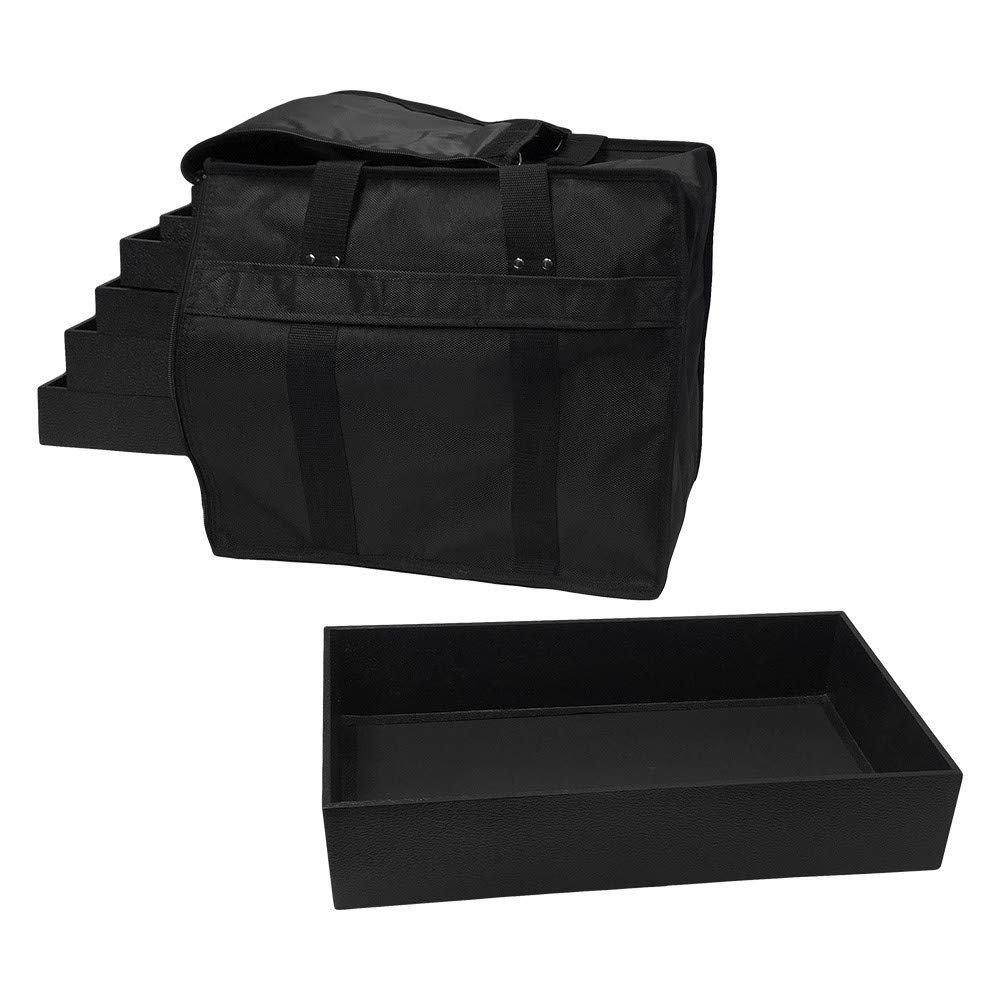12 Pc 1'' Deep Tray in a Jewelry Travel Salesman Sample Display Carrying Case