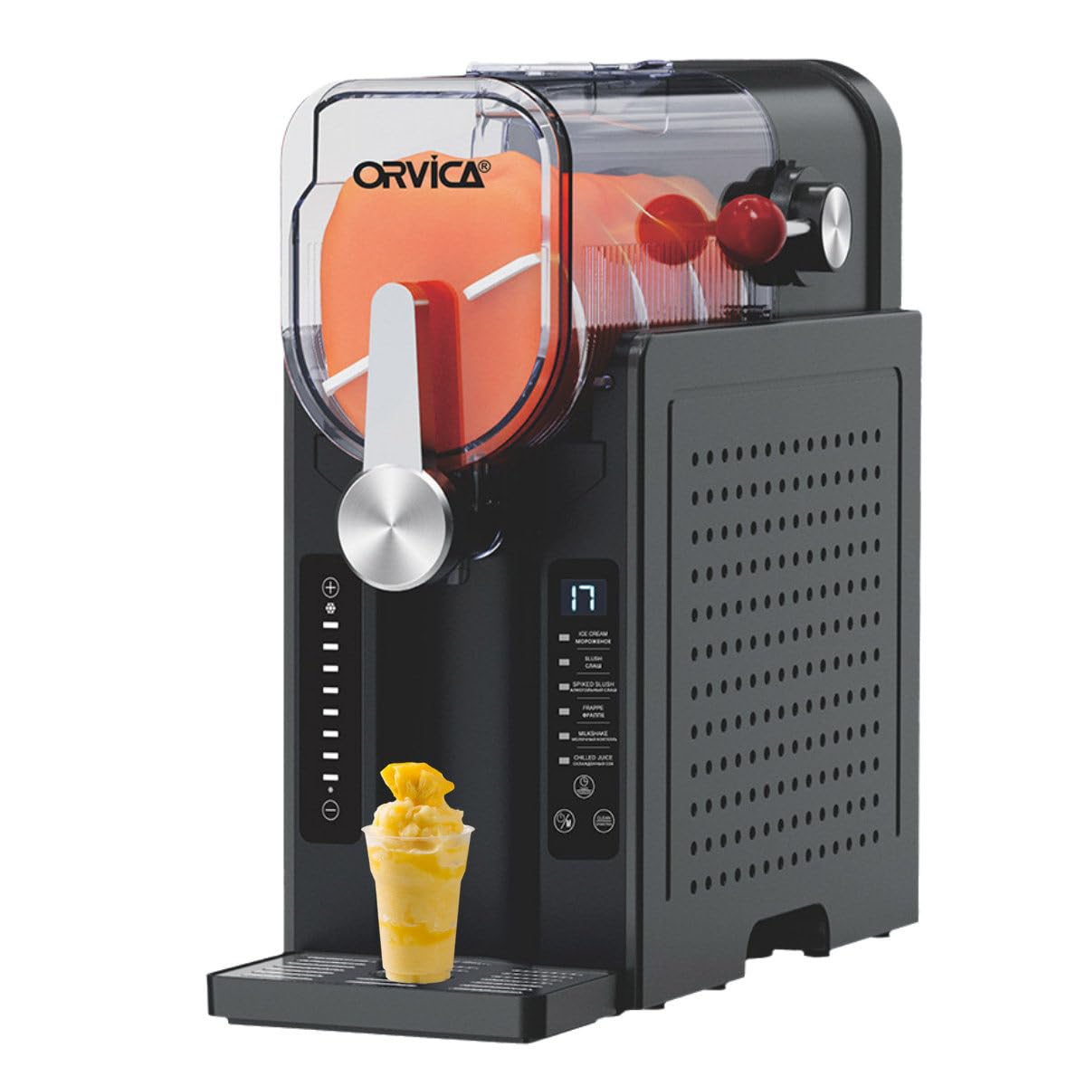 Máquina Hacer Hielo En Arena, Máquina Hacer Granizados Congelados, Máquina Automática Granizados, Limpieza Automática, Diseño Compacto Cuerpo, 220 V, para Margaritas, Frappés, Milkshakes