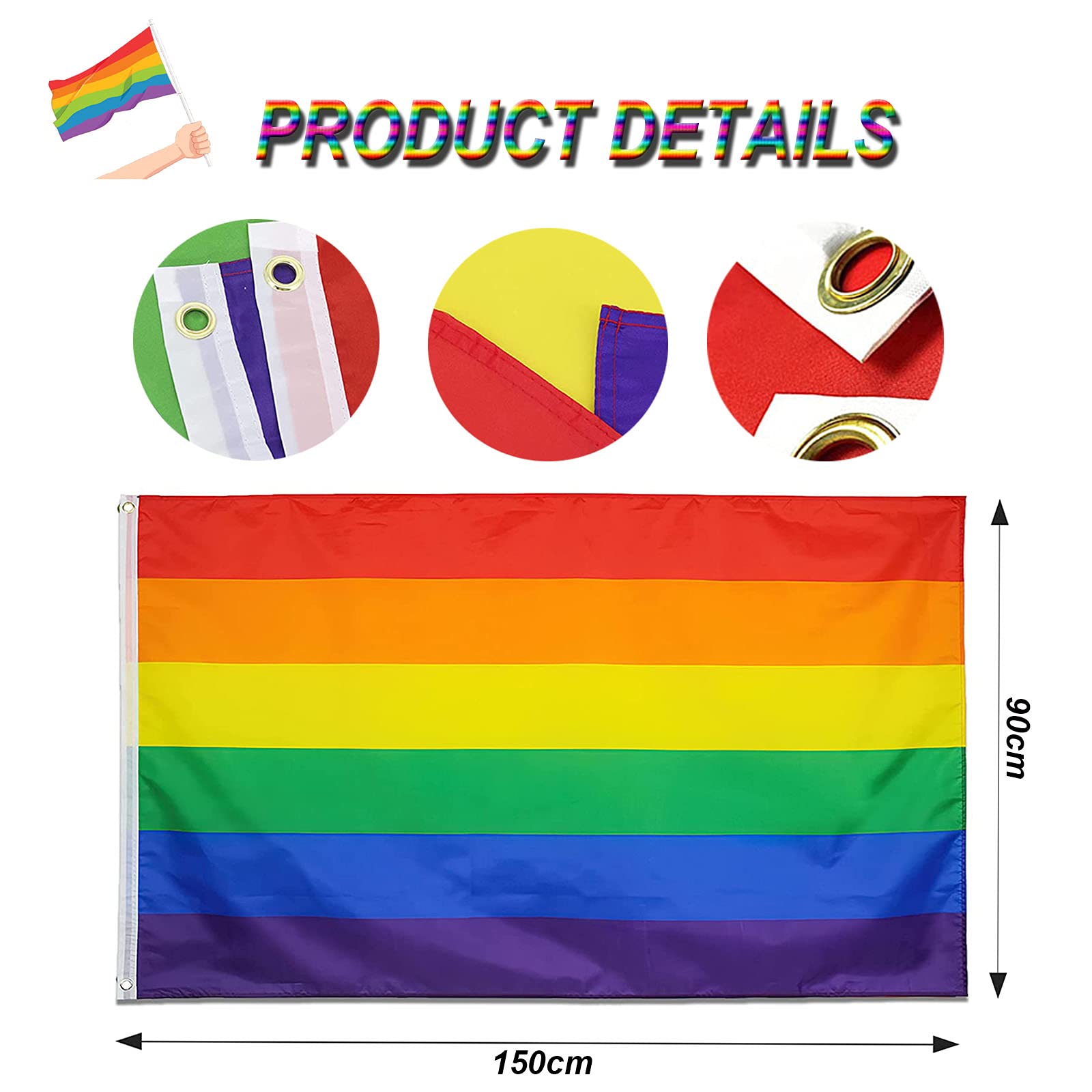 3 X 5 Fuß Gay Pride Flagge Regenbogen Flagge LGBT Festival Parade Und