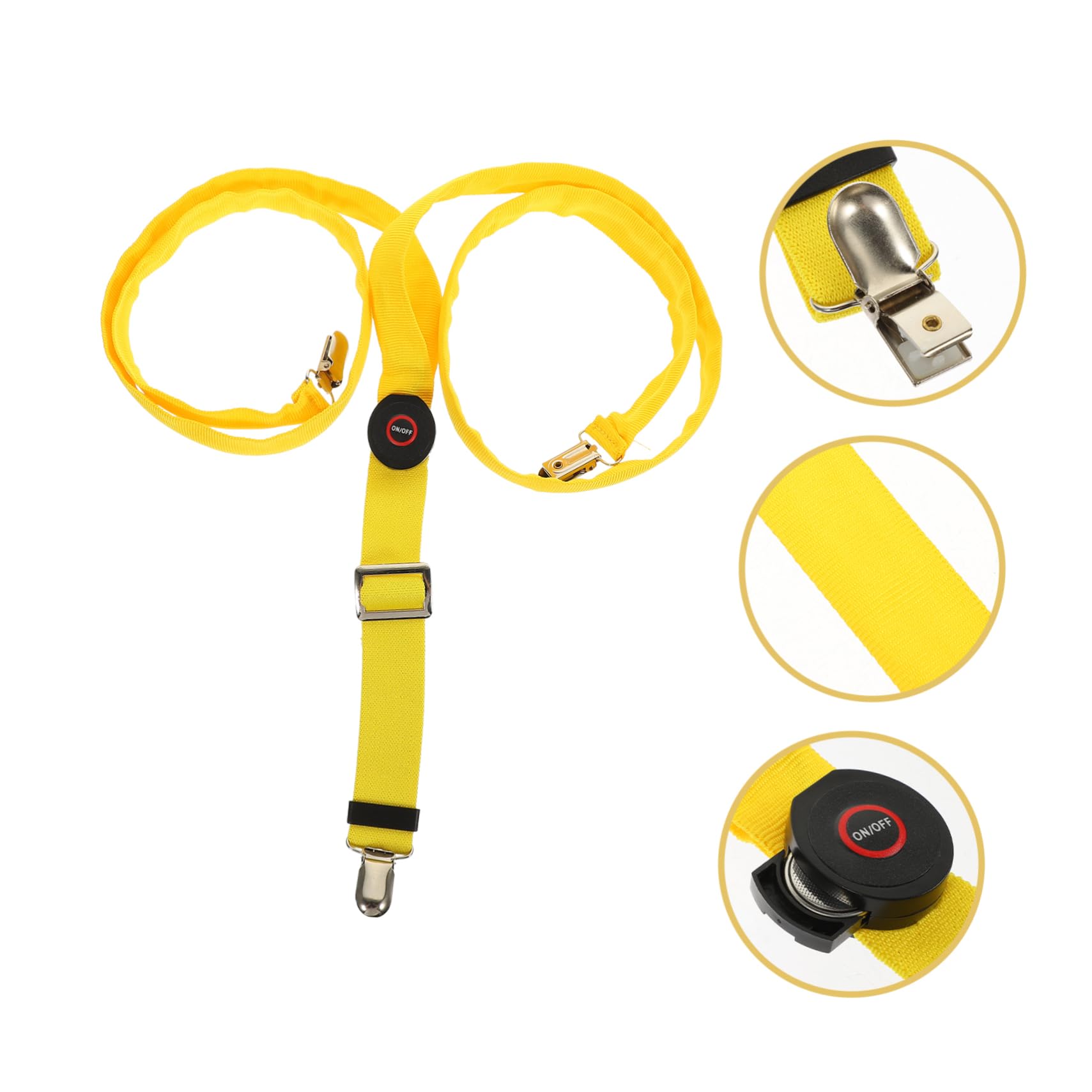 GALPADA 4pièces Bretelles Lumineuses Réglables Pour Pantalon Avec Clips Accessoires De Fête Et Festival Led Éclairant