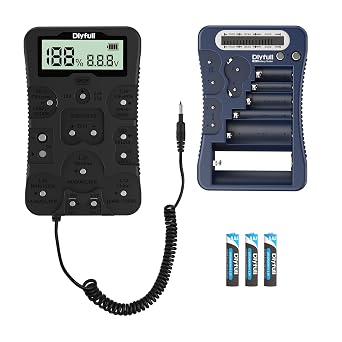 Dlyfull B2-Blue Battery Tester and B4 Universal Batter Tester, 3X AAA Batteries Included