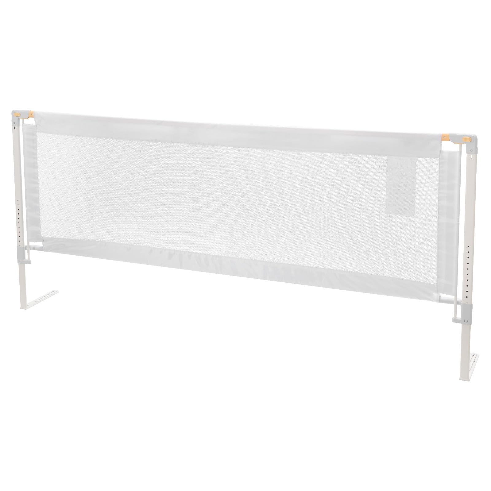 VEVOR Barandilla de Cama para Niños Pequeños, 1,​5 m de Longitud, con Tubo de Hierro Reforzado, Tela Oxford, Altura Ajustable de 68 a 89 cm, para Colchones de 5 a 27 cm de Grosor, 1500 x 890 mm