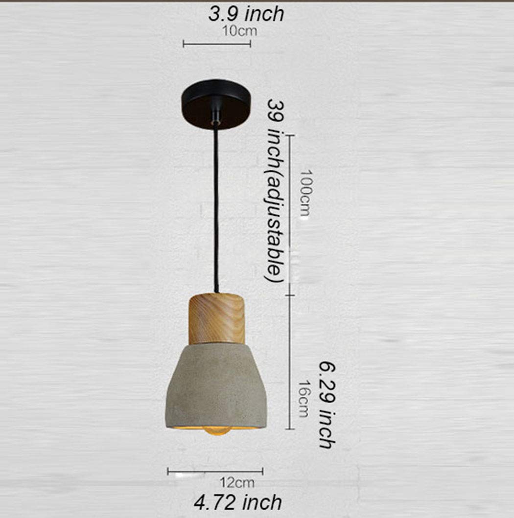 AIBOTY Modern Hanging Lights Mini Concrete Pendant Light Home Decor Nordic Kitchen Pendant Lighting Fixture Industrial Cement Chandelier for Dining Room Bar Living Room,Gray