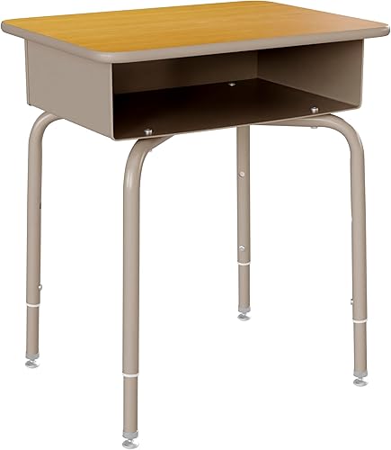 Miniatura 16 de Flash Furniture Billie - Escritorio para estudiantes con frente abierto para aulas o aprendizaje remoto, escritorio escolar de altura ajustable con