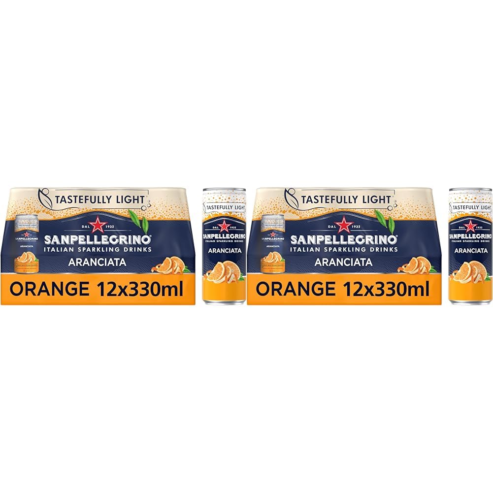 San Pellegrino Italian Sparkling Drinks Tastefully Light Sparkling Blood Orange Canned Soft Drink 12 x 330ml | 69 kCals per Can — view 9