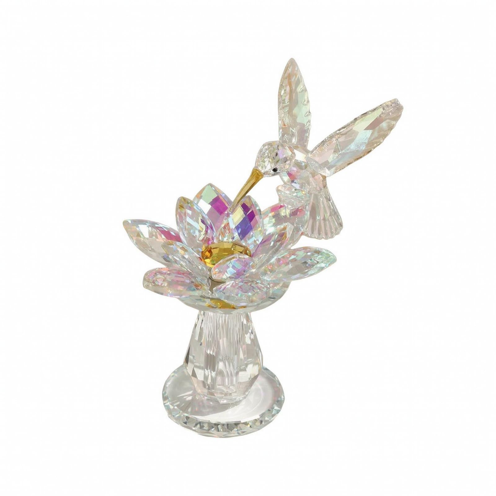 F Fityle Figura Colibrí con Flor, Flor Y Pájaro En Color AB