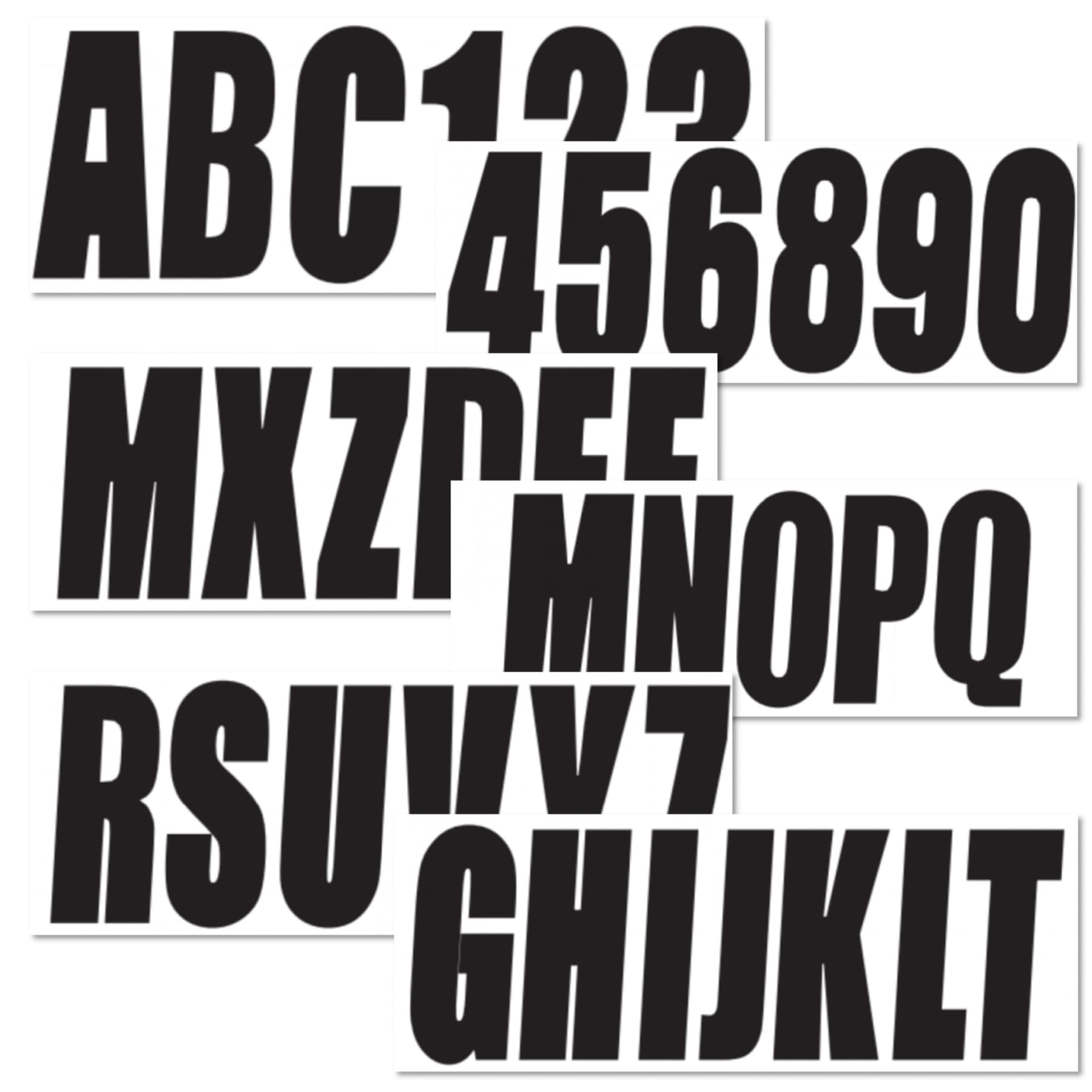 3 inch Boat Registration Number and Letter Sticker Vinyl Decal