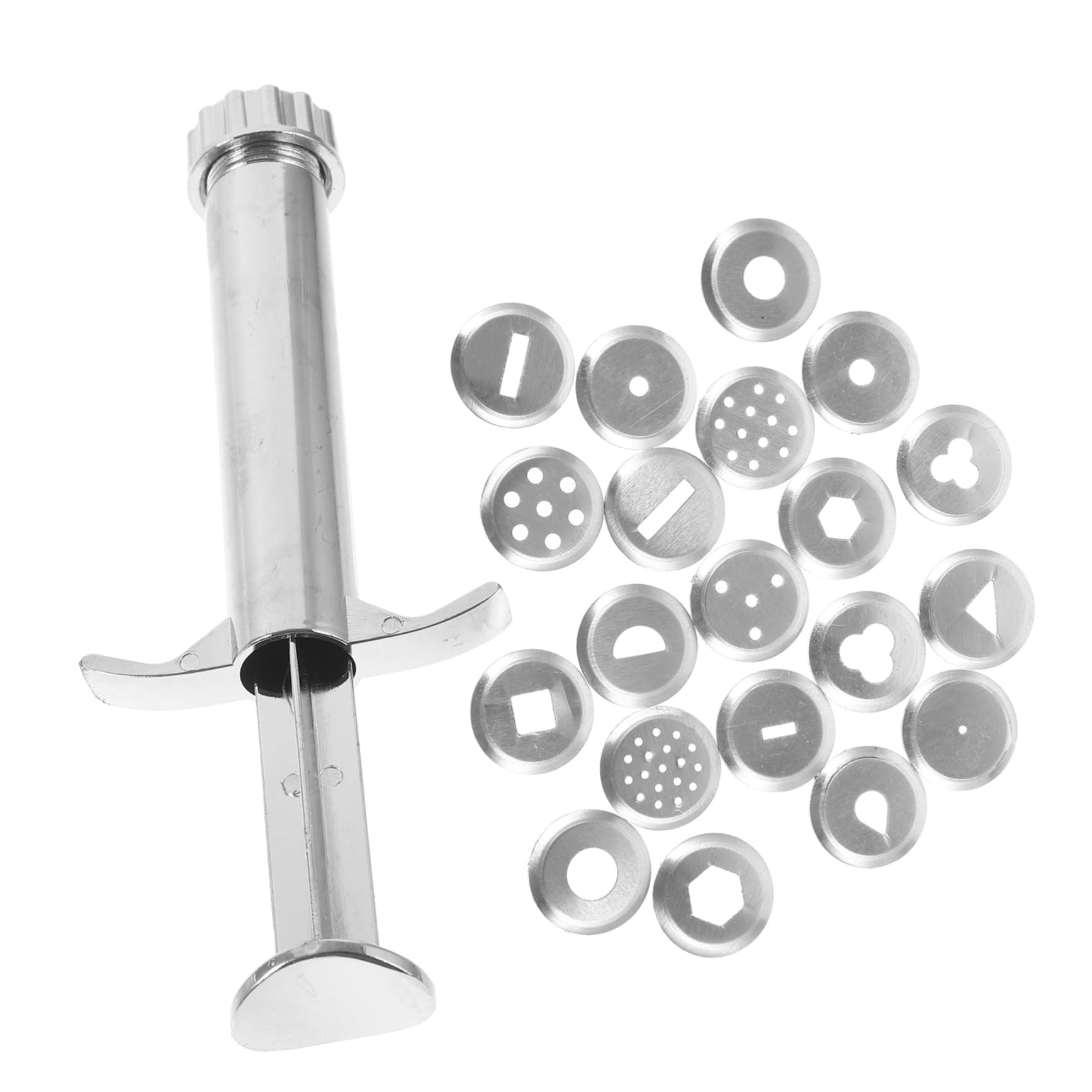 DOITOOL 4 Sätze Schlamm -Extruderform Modelliermasse Tonbildzeuge Ton-Extruder Polymer Hey Werkzeug Tonextruder Metallpresse für Ton Tonpresse Extruder für Ton Rostfreier Stahl Silber