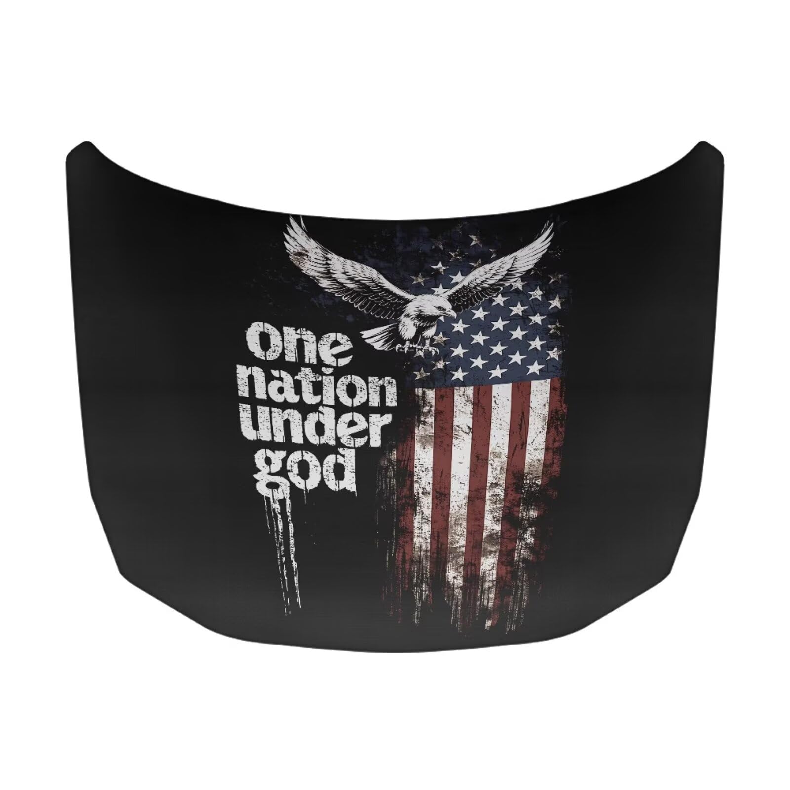 Car Hood Cover Protector Stretchable Car Hood Wrap Blankets Bald Eagle Patriotic Theme Automotive Exterior Accessories for Compact SUV Sedans Trucks Pickup