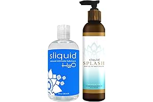 Sliquid H2O Water-Based Lube and Sliquid Balance Splash Gentle Feminine Wash Bundle