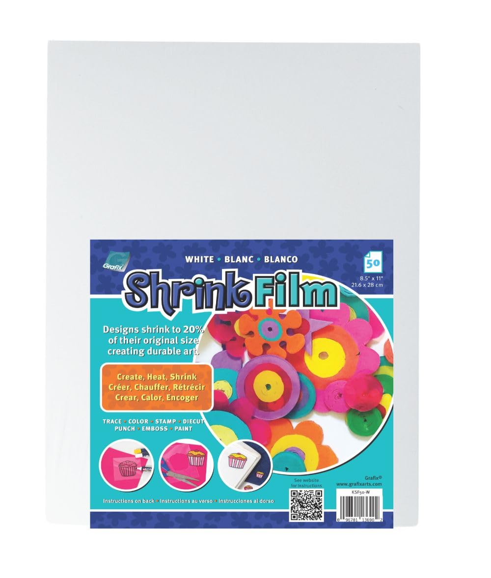 Amazon.com: Grafix Shrink Film - White Opaque 8.5