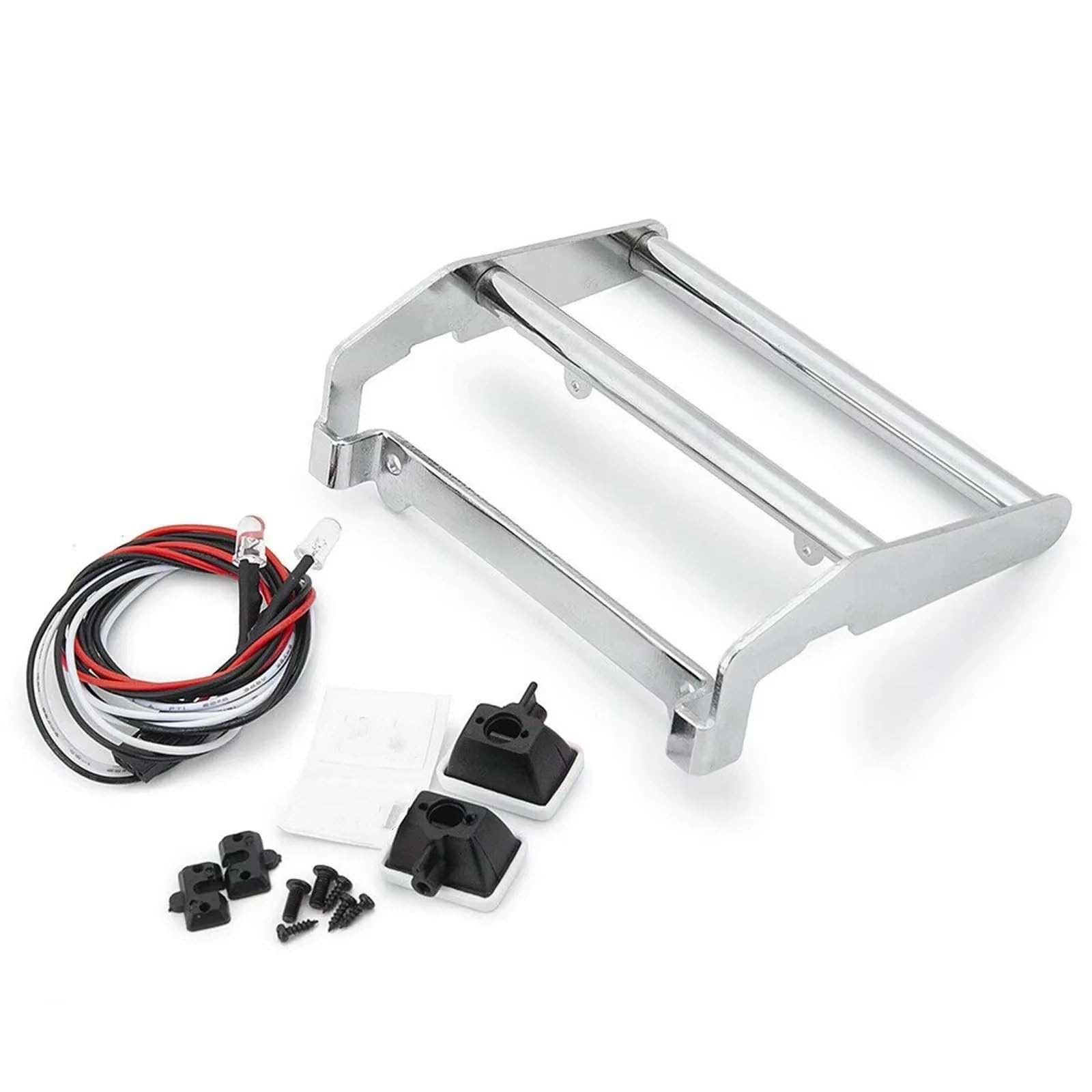 Per Traxxas Per TRX4 Per Bronco 1/10 Paraurti Anteriore In Acciaio Inossidabile Con Luce RC Crawler Parti Automobili Aggiornamenti Accessori Componenti