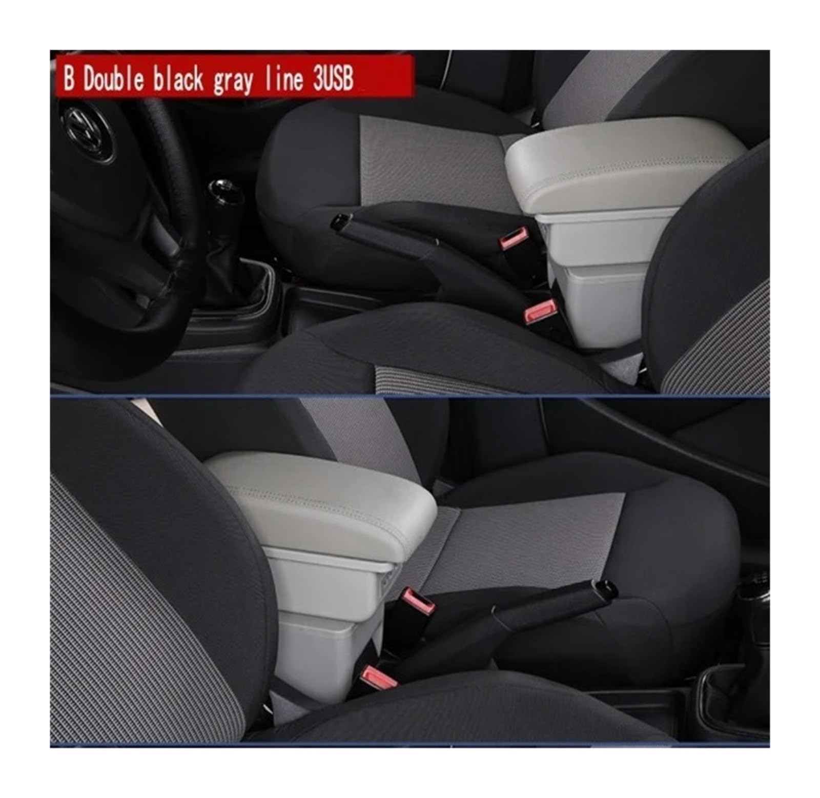Per Fiat Panda II 2 Custodia Console Centrale Con Poggiagomito Auto