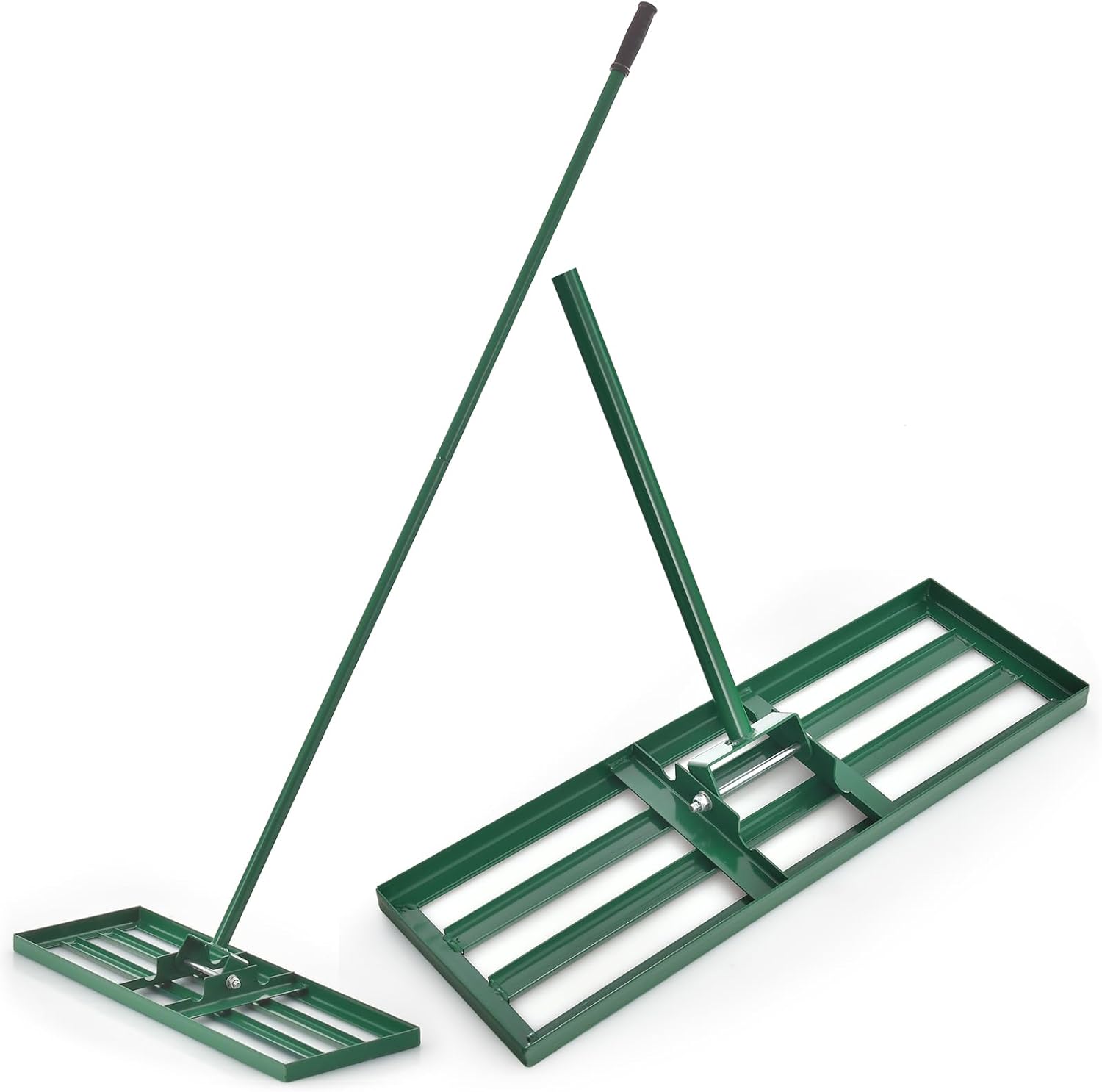 COSTWAY Lawn Leveling Rake, 75/91/106 x 25cm Lawn Leveler with 170cm