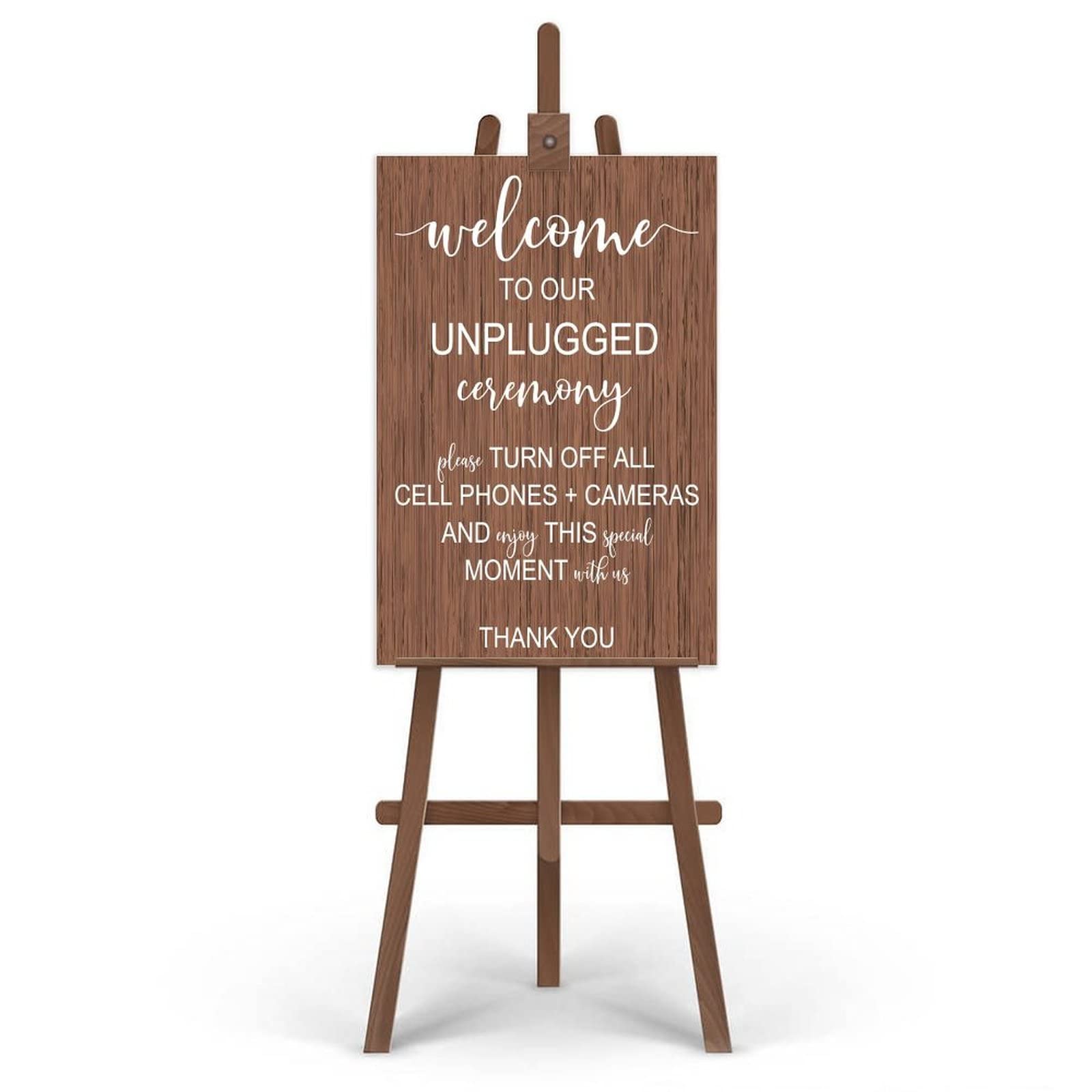 Wedding Welcome Tablet Unplugged Hochzeitsschild Unplugged Ceremony Schild Vertikales Holzschild Rustikale Hochzeitsdekoration 30 x 20